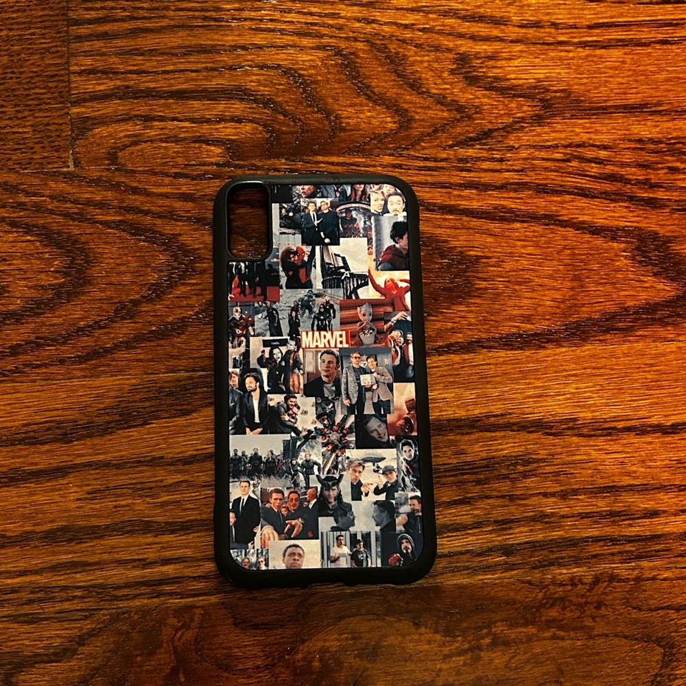 Marvel Character Collage Phone Case - Black and Red